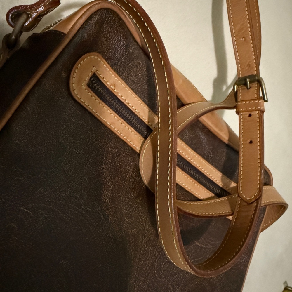 Etro Brown and Tan Crossbody Bag GUC